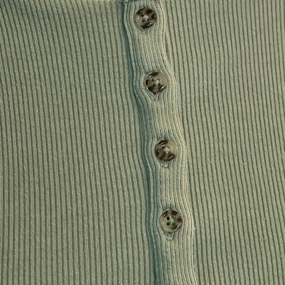 Forever 21 * ribbed green crop top * long sleeve * size small - Picture 9 of 15